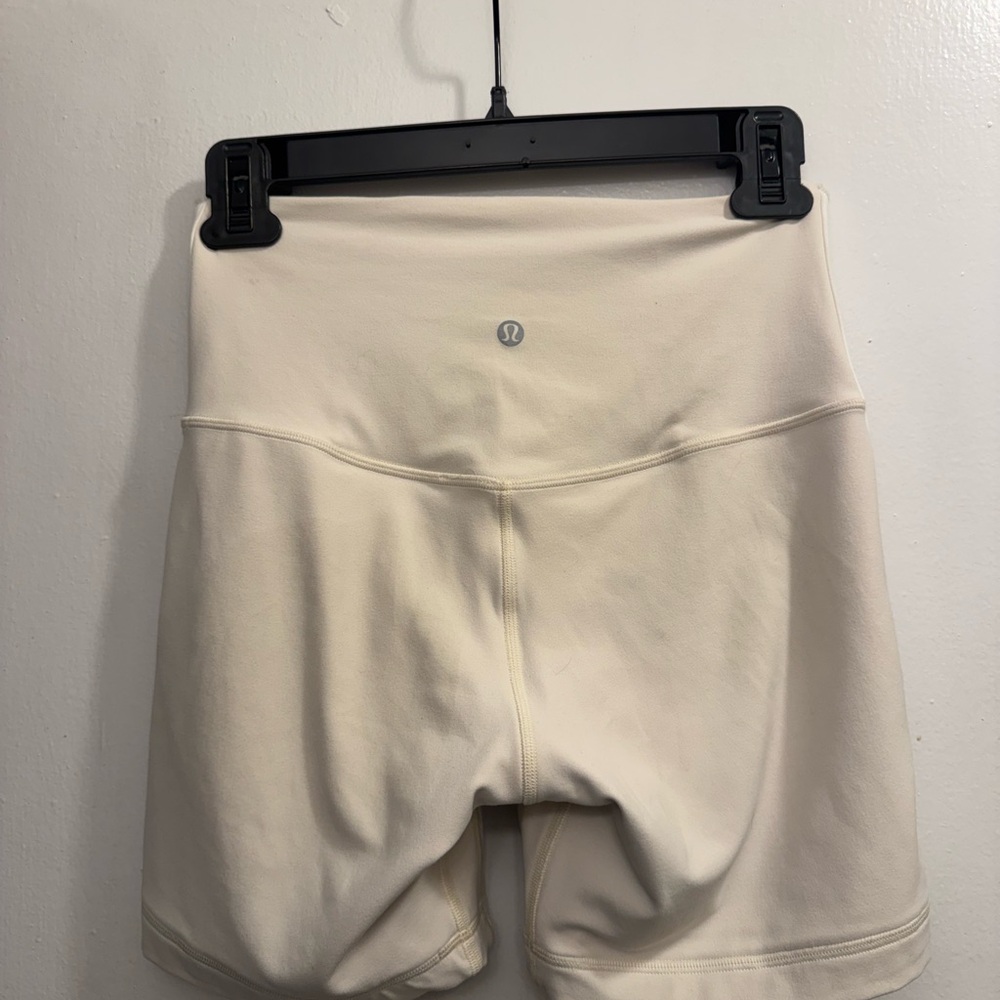 lululemon athletica Off-White Bike Shorts